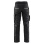 Blåkläder Dames service werkbroek met stretch 7195-1330 Zwart/Donkergrijs