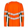 F.Engel 9545-182 Hi-Vis T-Shirt Lange Mouwen Oranje/Groen