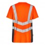 F.Engel 9544-182 Hi-Vis T-Shirt Korte Mouw Oranje/Antraciet