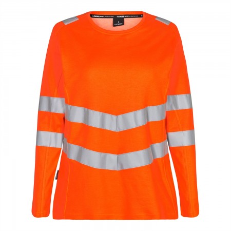F.Engel 9543-182 Hi-Vis Dames T-Shirt Lange Mouwen Oranje