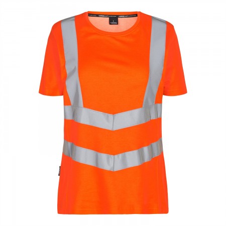 F.Engel 9542-182 Hi-Vis Dames T-Shirt Korte Mouw Oranje