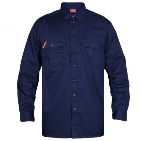 F.Engel 7181-830 Overhemd Lange Mouw 100% Katoen Inktblauw