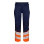 F.Engel 2546-314 Hi-Vis Werkbroek Stretch Inktblauw/Oranje