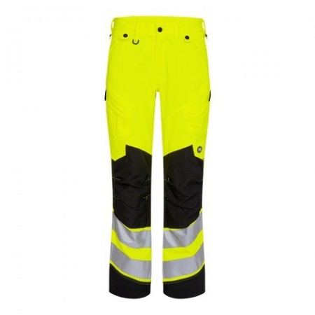 F.Engel 2544-314 Hi-Vis Werkbroek Stretch Geel/Zwart