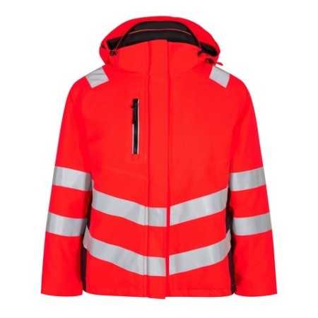 F.Engel 1943-930 Hi-Vis Dames Winterjas Rood/Zwart