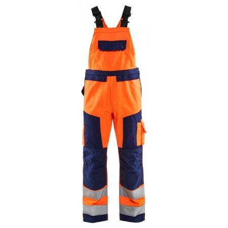 Blåkläder Bretelbroek High-Vis 2660-1811 High-Vis Oranje/Marineblauw