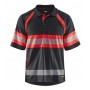 Blåkläder UV-Poloshirt High-Vis Klasse 1 3338-1051 Zwart/High-Vis Rood