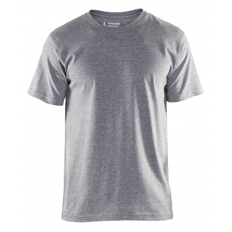 Blåkläder T-shirt per 10 verpakt 3302-1033 Grijs Mêlee