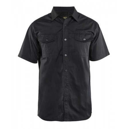 Blåkläder Overhemd Twill korte mouw 3296-1190 Zwart