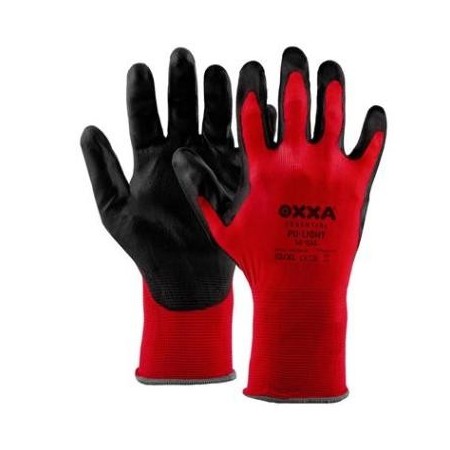 OXXA® PU-Light 14-104 handschoen zwart/rood
