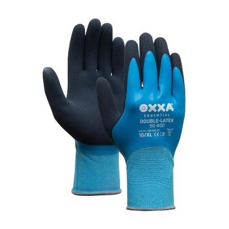 OXXA® Double-Latex 50-400 handschoen zwart/blauw