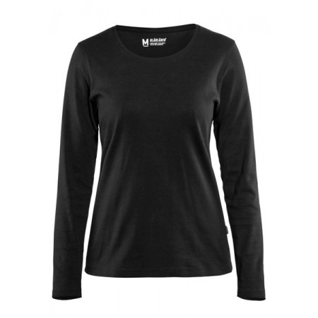 Blåkläder Dames T-shirt met lange mouw 3301-1032 Zwart