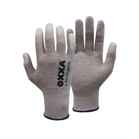 OXXA® X-PU-Fingertip 14-102 ESD handschoen grijs/wit