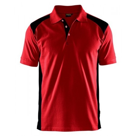 Blåkläder Poloshirt Piqué 3324-1050 Rood/Zwart