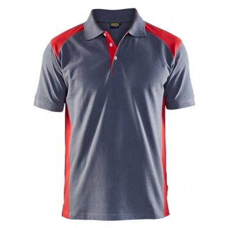 Blåkläder Poloshirt Piqué 3324-1050 Grijs/Rood