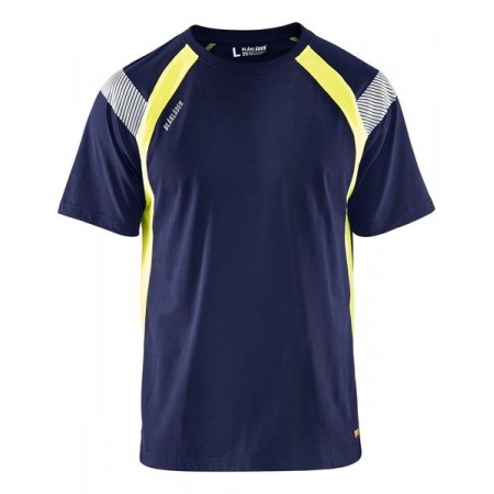Blåkläder T-shirt Visible 3332-1030 Marine/High-Vis Geel