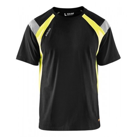 Blåkläder T-shirt Visible 3332-1030 Zwart/High-Vis Geel