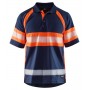 Blåkläder UV-Poloshirt High-Vis Klasse 1 3338-1051 Marineblauw/Oranje
