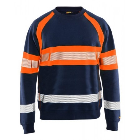 Blåkläder Sweater High-Vis 3359-1158 Marineblauw/Oranje