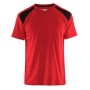Blåkläder T-shirt Bi-Colour 3379-1042 Rood/Zwart