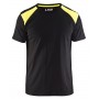 Blåkläder T-shirt Bi-Colour 3379-1042 Zwart/High-Vis Geel