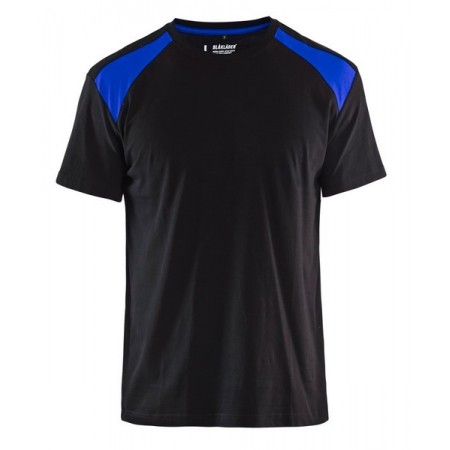 Blåkläder T-shirt Bi-Colour 3379-1042 Zwart/Korenblauw