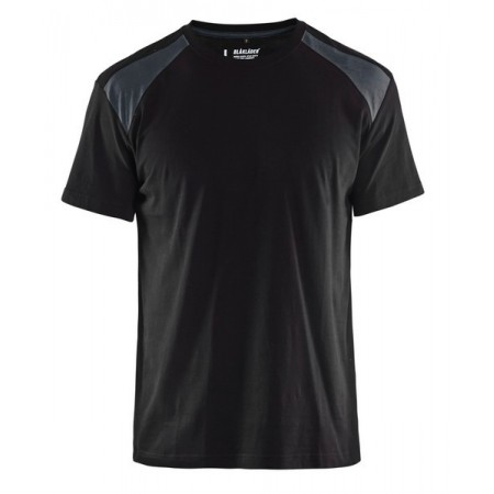 Blåkläder T-shirt Bi-Colour 3379-1042 Zwart/Donkergrijs