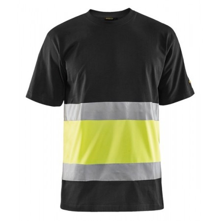 Blåkläder T-shirt High-Vis 3387-1030 Zwart/High-Vis Geel