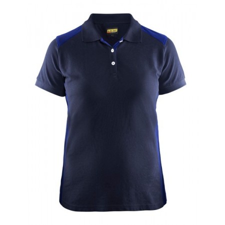 Blåkläder Dames Poloshirt Piqué 3390-1050 Marineblauw/Korenblauw