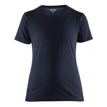 Blåkläder Dames T-shirt 3479-1042 Donker marineblauw/Zwart