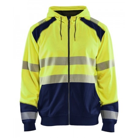Blåkläder Hooded sweatshirt High-Vis 3546-2528 High-Vis Geel/Marineblauw