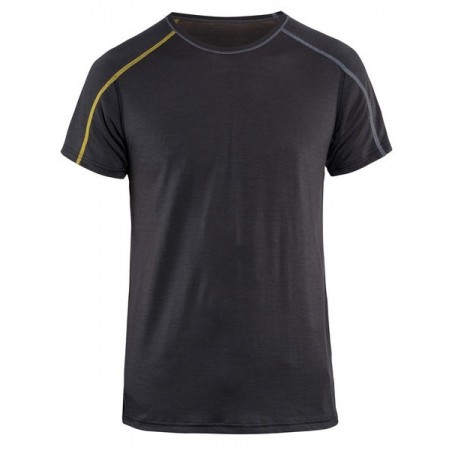 Blåkläder Onderhemd korte mouw XLIGHT 100% Merino 4798-1734 Donkergrijs/Geel