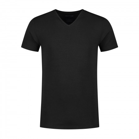 SANTINO T-shirt Jonaz V-neck Black
