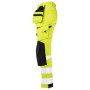 Jobman 2240 Hi-Vis Stretch Werkbroek met spijkerzakken Geel/Zwart