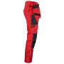 Jobman 2322 Werkbroek met spijkerzakken Rood/Zwart