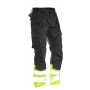 Jobman 2513 Hi-Vis Werkbroek met spijkerzakken Zwart/Geel