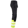 Jobman 2513 Hi-Vis Werkbroek met spijkerzakken Zwart/Geel