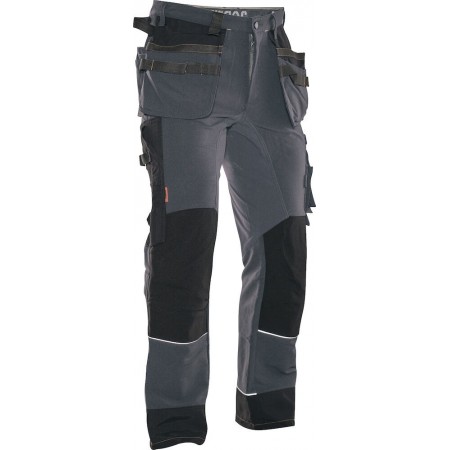 Jobman 2191 Stretch Werkbroek met spijkerzakken Donkergrijs/Zwart