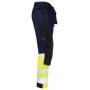 Jobman 2134 Hi-Vis Stretch Werkbroek met spijkerakken Navy/Geel