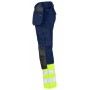 Jobman 2277 Hi-Vis Werkbroek met spijkerzakken Navy/Geel