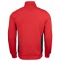 Jobman 5401 Sweater met halve rits Rood/Zwart