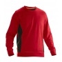 Jobman 5402 Ronde hals Sweater Rood/Zwart
