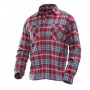 Jobman 5138 Flannel Shirt Rood/Blauw