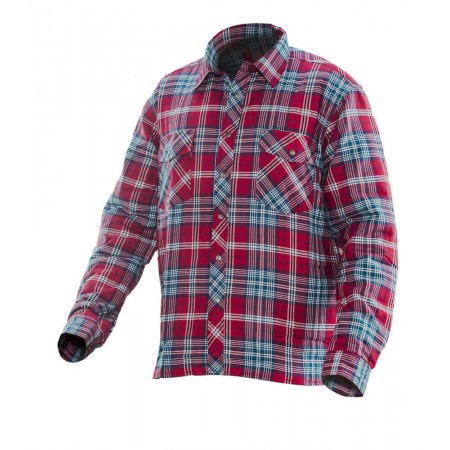 Jobman 5157 Flannel Shirt Gevoerd Rood/Blauw