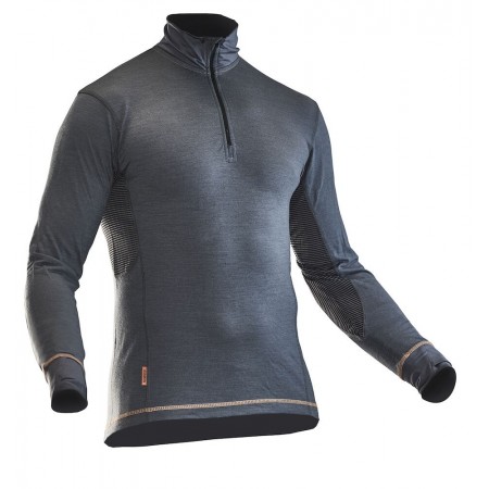 Jobman 5596 Sweater Dry-tech™ Merino wol Donkergrijs/Zwart