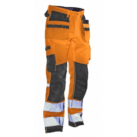 Jobman 2222 Hi-Vis Werkbroek met spijkerzakken Oranje/Zwart