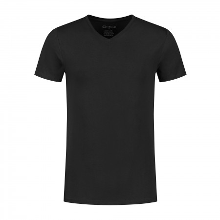 SANTINO T-shirt Jazz V-neck Black