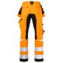 Jobman 2240 Hi-Vis Stretch Werkbroek met spijkerzakken Oranje/Zwart