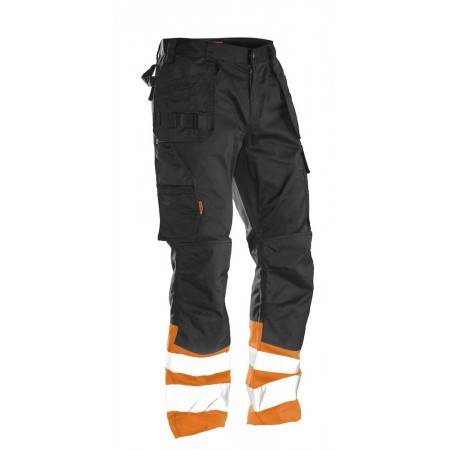 Jobman 2513 Hi-Vis Werkbroek met spijkerzakken Zwart/Oranje