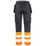 Jobman 2513 Hi-Vis Werkbroek met spijkerzakken Zwart/Oranje